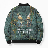 Nun and Naunet Egyptian Bomber Puffer Jacket Serpent Abyss Design Primordial Gods of Ancient Waters