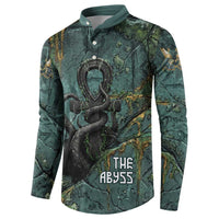 Nun and Naunet Egyptian Button Sweatshirt Serpent Abyss Design Primordial Gods of Ancient Waters