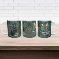 Nun and Naunet Egyptian Ceramic Mug Serpent Abyss Design Primordial Gods of Ancient Waters