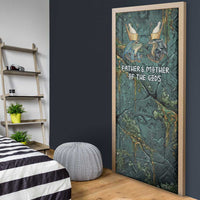 Nun and Naunet Egyptian Door Cover Serpent Abyss Design Primordial Gods of Ancient Waters