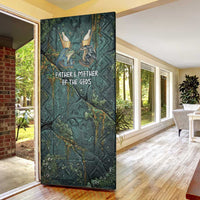 Nun and Naunet Egyptian Door Cover Serpent Abyss Design Primordial Gods of Ancient Waters