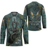 Nun and Naunet Egyptian Hockey Jersey Serpent Abyss Design Primordial Gods of Ancient Waters