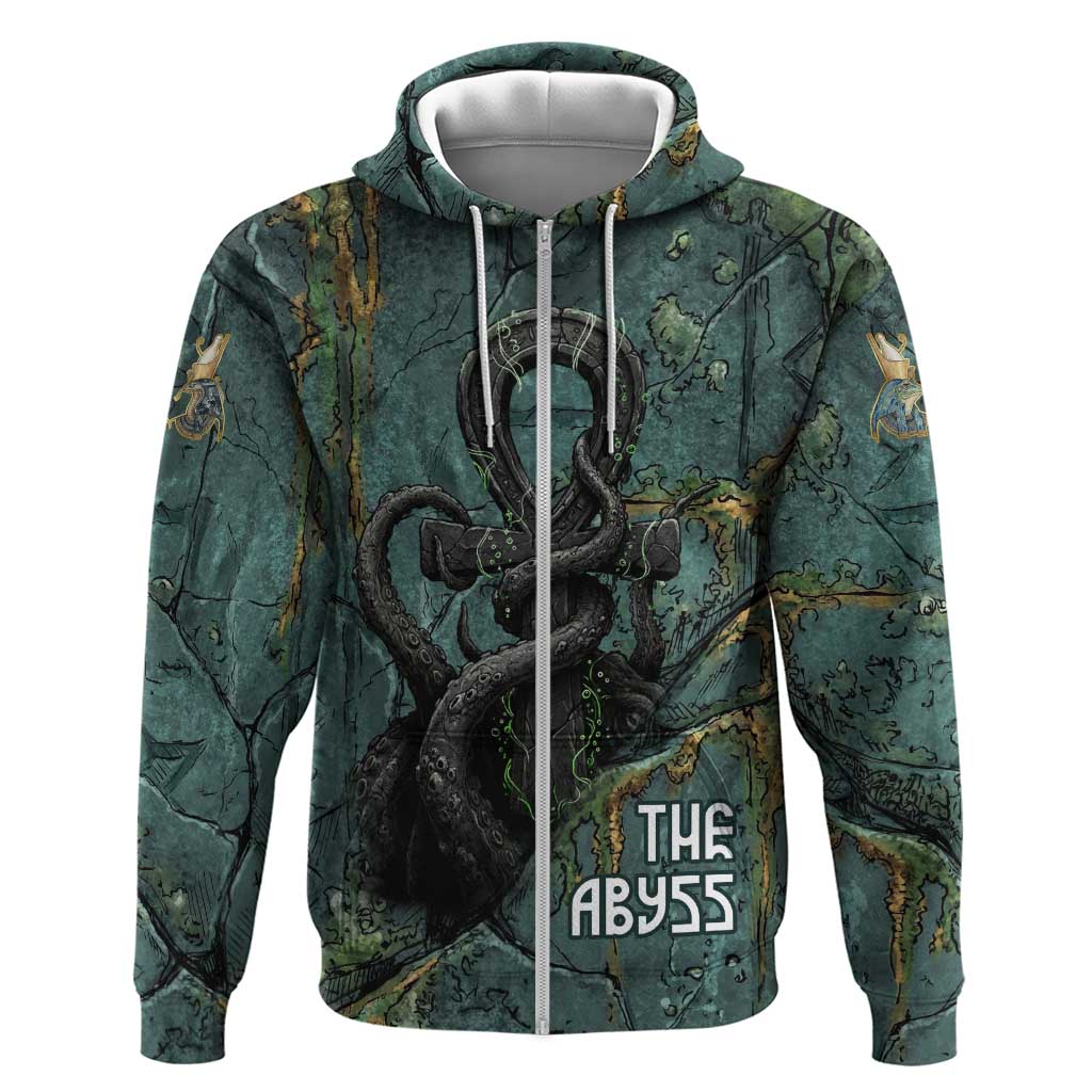Nun and Naunet Egyptian Hoodie Serpent Abyss Design Primordial Gods of Ancient Waters