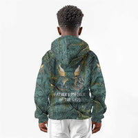 Nun and Naunet Egyptian Kid Hoodie Serpent Abyss Design Primordial Gods of Ancient Waters