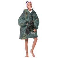 Nun and Naunet Egyptian Kid Wearable Blanket Hoodie Serpent Abyss Design Primordial Gods of Ancient Waters