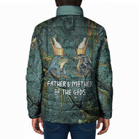Nun and Naunet Egyptian Padded Jacket Serpent Abyss Design Primordial Gods of Ancient Waters
