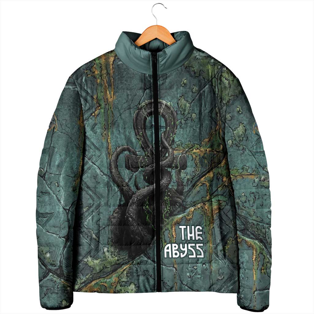 Nun and Naunet Egyptian Padded Jacket Serpent Abyss Design Primordial Gods of Ancient Waters