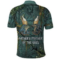 Nun and Naunet Egyptian Polo Shirt Serpent Abyss Design Primordial Gods of Ancient Waters