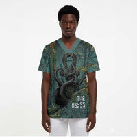 Nun and Naunet Egyptian Scrub Top Serpent Abyss Design Primordial Gods of Ancient Waters