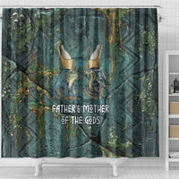 Nun and Naunet Egyptian Shower Curtain Serpent Abyss Design Primordial Gods of Ancient Waters