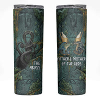 Nun and Naunet Egyptian Skinny Tumbler Serpent Abyss Design Primordial Gods of Ancient Waters