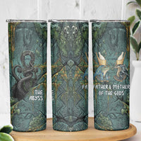 Nun and Naunet Egyptian Skinny Tumbler Serpent Abyss Design Primordial Gods of Ancient Waters