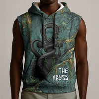Nun and Naunet Egyptian Sleeveless Hoodie Serpent Abyss Design Primordial Gods of Ancient Waters