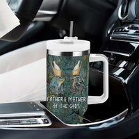 Nun and Naunet Egyptian Tumbler With Handle Serpent Abyss Design Primordial Gods of Ancient Waters