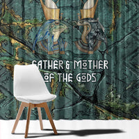 Nun and Naunet Egyptian Window Curtain Serpent Abyss Design Primordial Gods of Ancient Waters