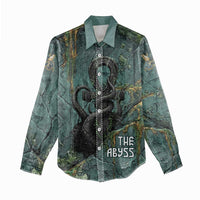 Nun and Naunet Egyptian Women Casual Shirt Serpent Abyss Design Primordial Gods of Ancient Waters