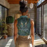 Nun and Naunet Egyptian Women Sleeveless Polo Shirt Serpent Abyss Design Primordial Gods of Ancient Waters