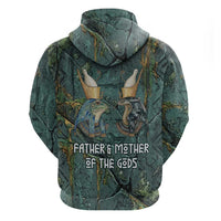 Nun and Naunet Egyptian Zip Hoodie Serpent Abyss Design Primordial Gods of Ancient Waters