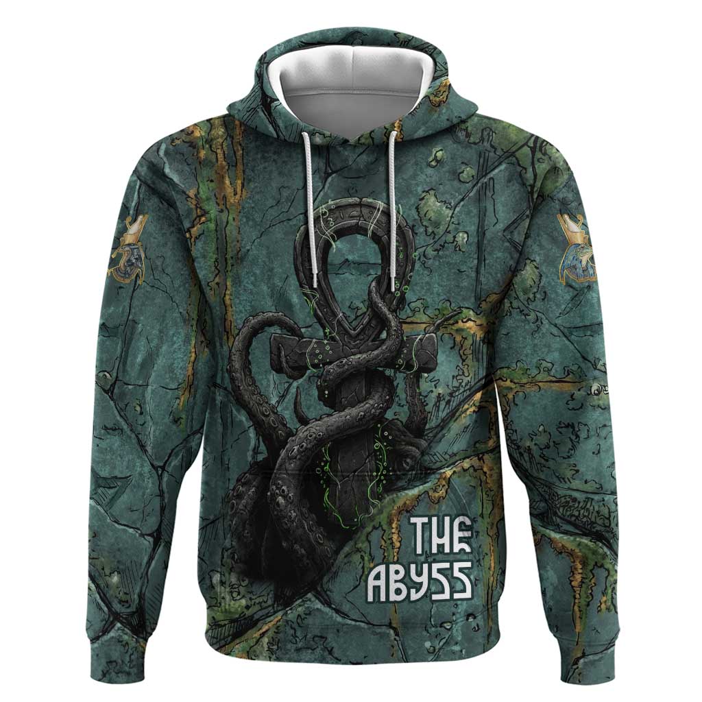 Nun and Naunet Egyptian Zip Hoodie Serpent Abyss Design Primordial Gods of Ancient Waters