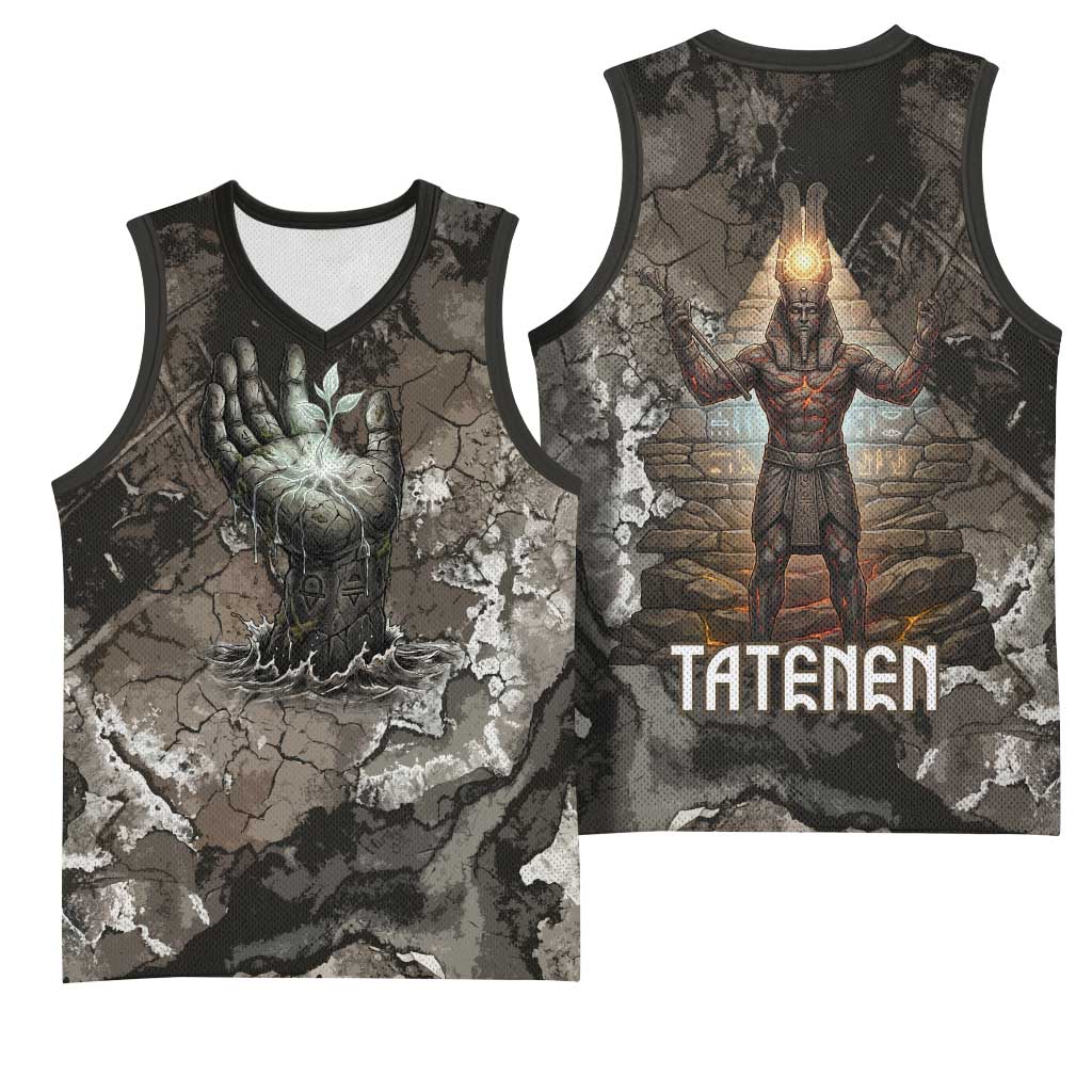 Tatenen Basketball Jersey Rising Hand Design Egyptian God of Creation and Earth Emergence