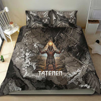 Tatenen Bedding Set Rising Hand Design Egyptian God of Creation and Earth Emergence