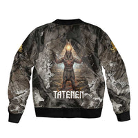 Tatenen Bomber Jacket Rising Hand Design Egyptian God of Creation and Earth Emergence