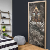 Tatenen Door Cover Rising Hand Design Egyptian God of Creation and Earth Emergence