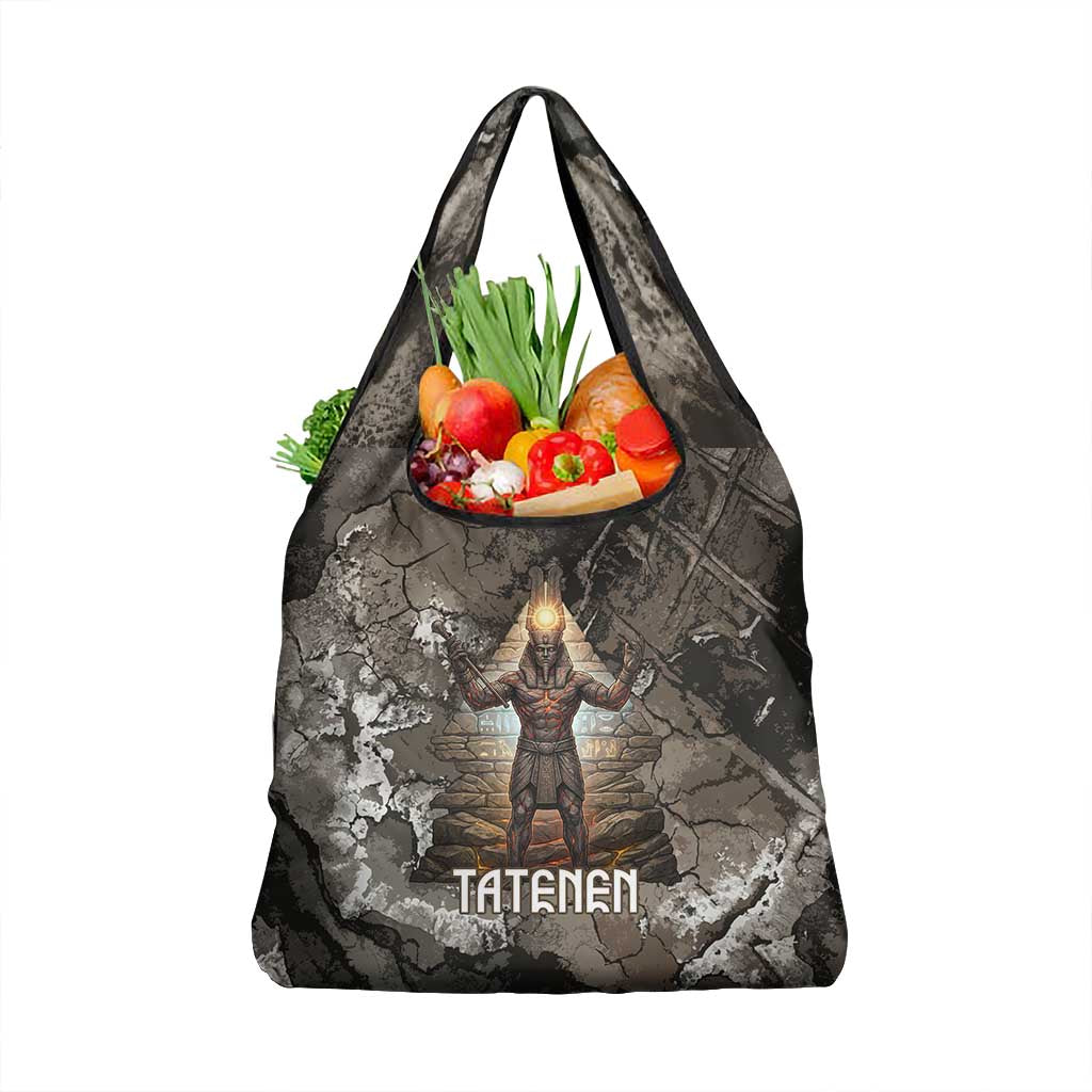 Tatenen Grocery Bag Rising Hand Design Egyptian God of Creation and Earth Emergence