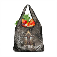 Tatenen Grocery Bag Rising Hand Design Egyptian God of Creation and Earth Emergence