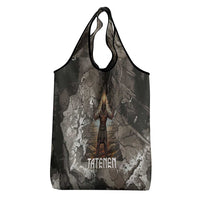Tatenen Grocery Bag Rising Hand Design Egyptian God of Creation and Earth Emergence