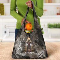 Tatenen Grocery Bag Rising Hand Design Egyptian God of Creation and Earth Emergence