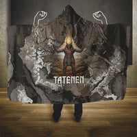 Tatenen Hooded Blanket Rising Hand Design Egyptian God of Creation and Earth Emergence