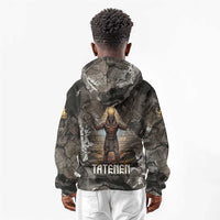 Tatenen Kid Hoodie Rising Hand Design Egyptian God of Creation and Earth Emergence