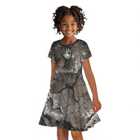 Tatenen Kid Short Sleeve Dress Rising Hand Design Egyptian God of Creation and Earth Emergence