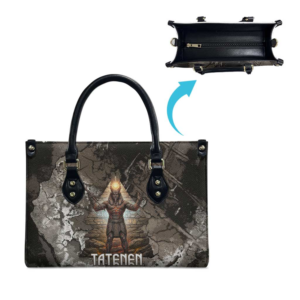 Tatenen Leather Bag Rising Hand Design Egyptian God of Creation and Earth Emergence