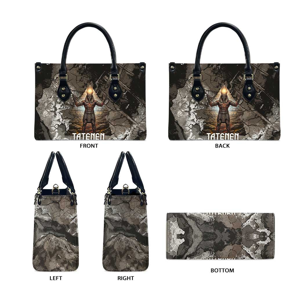 Tatenen Leather Bag Rising Hand Design Egyptian God of Creation and Earth Emergence