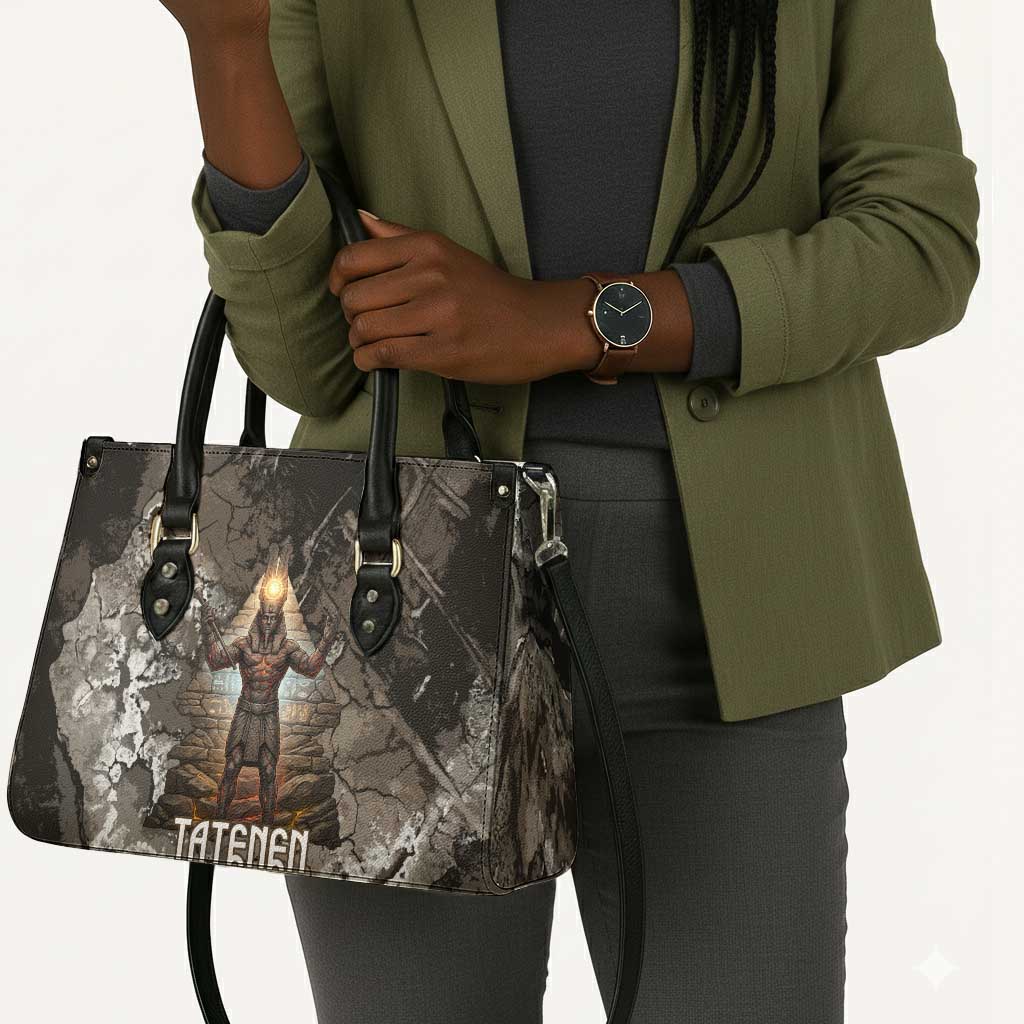 Tatenen Leather Bag Rising Hand Design Egyptian God of Creation and Earth Emergence