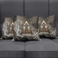 Tatenen Pillow Cover Rising Hand Design Egyptian God of Creation and Earth Emergence