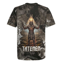 Tatenen Rugby Jersey Rising Hand Design Egyptian God of Creation and Earth Emergence
