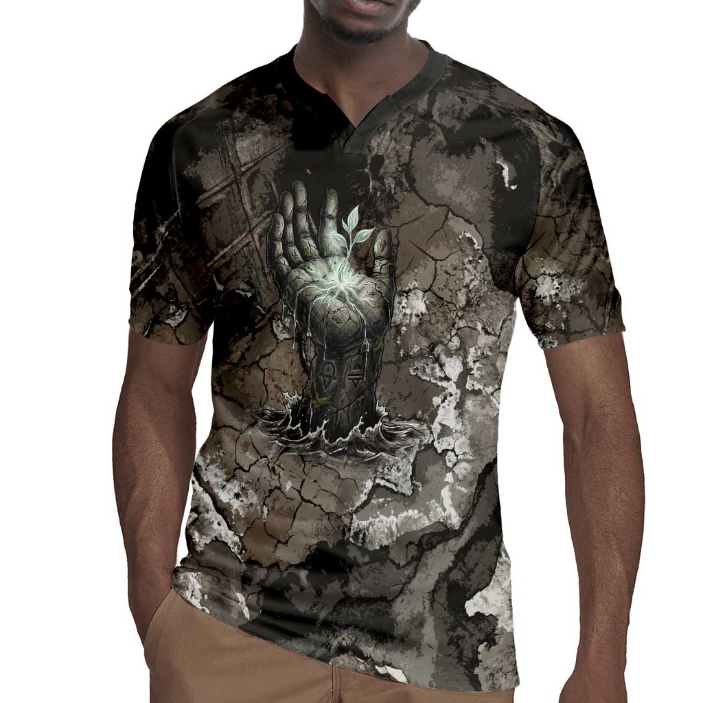 Tatenen Rugby Jersey Rising Hand Design Egyptian God of Creation and Earth Emergence