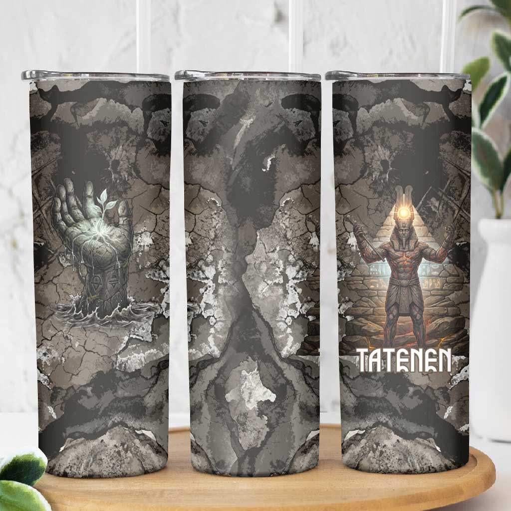 Tatenen Skinny Tumbler Rising Hand Design Egyptian God of Creation and Earth Emergence
