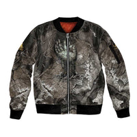 Tatenen Sleeve Zip Bomber Jacket Rising Hand Design Egyptian God of Creation and Earth Emergence