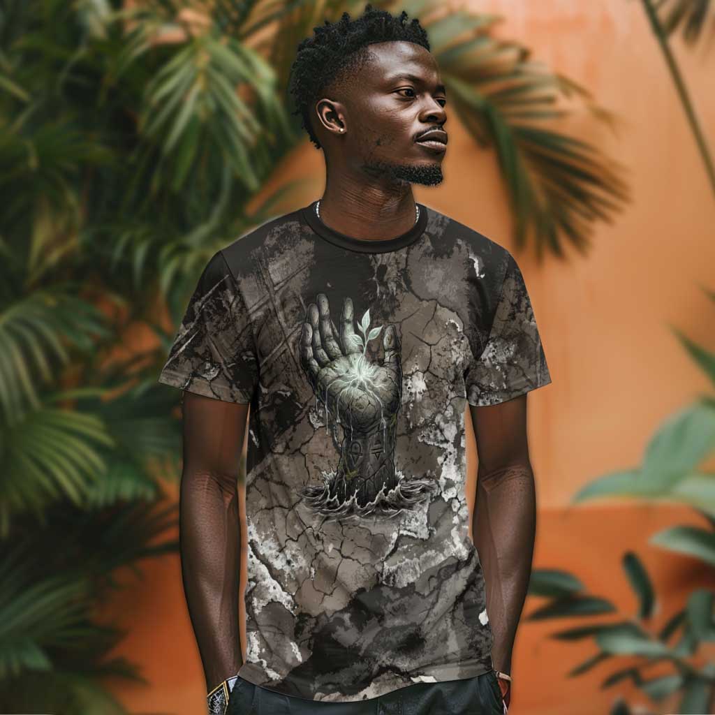 Tatenen T shirt Rising Hand Design Egyptian God of Creation and Earth Emergence