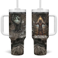 Tatenen Tumbler With Handle Rising Hand Design Egyptian God of Creation and Earth Emergence