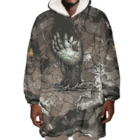 Tatenen Wearable Blanket Hoodie Rising Hand Design Egyptian God of Creation and Earth Emergence