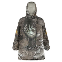 Tatenen Wearable Blanket Hoodie Rising Hand Design Egyptian God of Creation and Earth Emergence