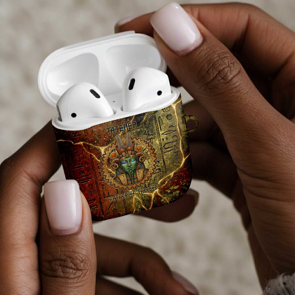 Tatenen Ancient Egyptian AirPods Case Father of the Gods Design with Minerals
