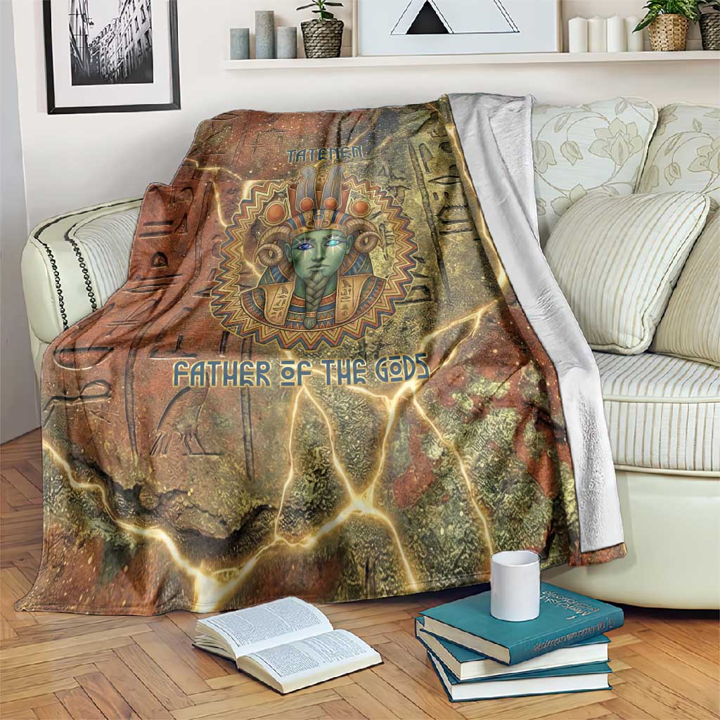 Tatenen Ancient Egyptian Blanket Father of the Gods Design with Minerals