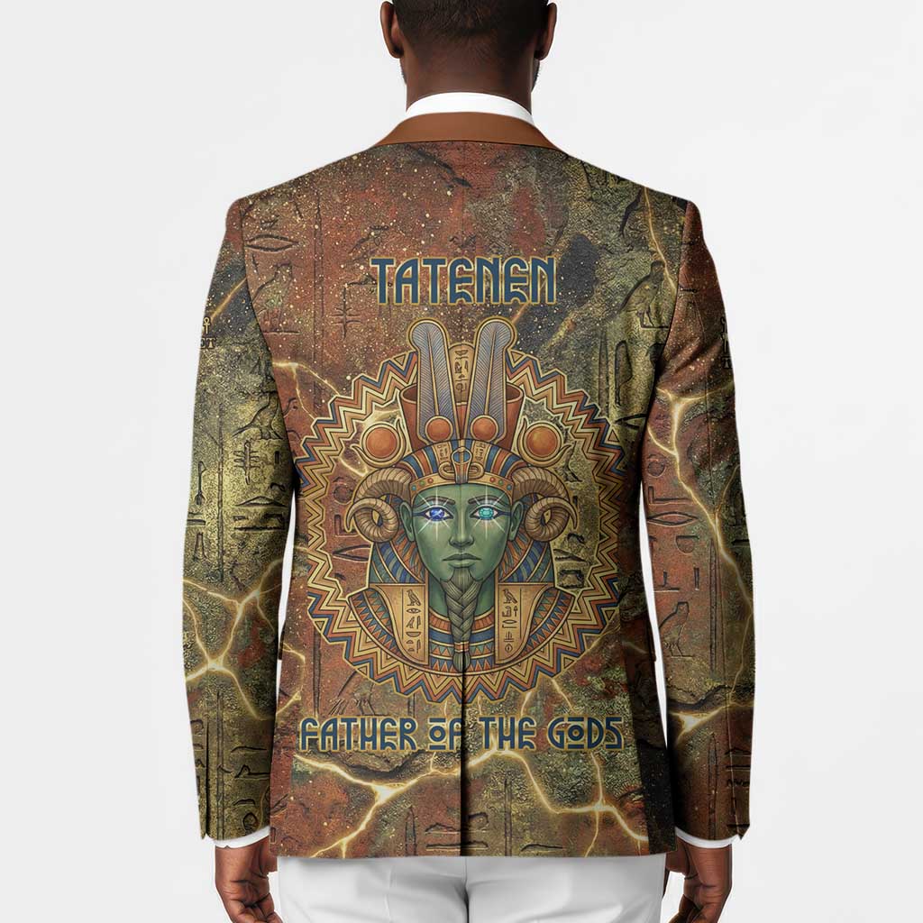 Tatenen Ancient Egyptian Blazer Father of the Gods Design with Minerals