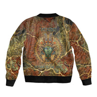 Tatenen Ancient Egyptian Bomber Jacket Father of the Gods Design with Minerals